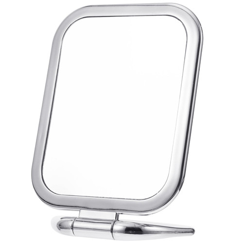 Hand Held Mirror Hand Held Mirror Double Sided Magnifying Makeup Mirror, Tabletop Makeup Mirror Square Desktop Foldable Vanity Mirror with Stand () Travel Makeup Mirror Travel Makeup Mirror