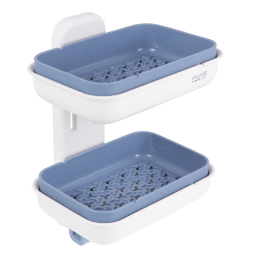 Zerodeko Double Layer soap Dish Bar Soap Holder Bathroom soap Stand soap case Kitchen Sponge Rack Bath sponges for Shower soap Dish Holder Shower Soap Dish tub Preservation Box pp Travel