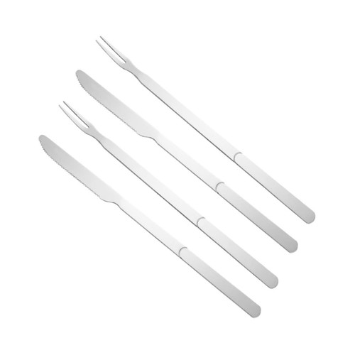 Yardwe 1 Set Barbecue and Fork Cooking Fork Fruit Meat Meat Fork Barbecue Fork Brisket BBQ Fork Outdoor Grill Carving Knives Steak Food Stainless Steel