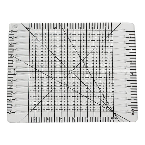 Ankexin Slotted Quilting Ruler Durable Patchwork Ruler Transparent DIY Craft Cutting Ruler Template for Designer Pattern Maker