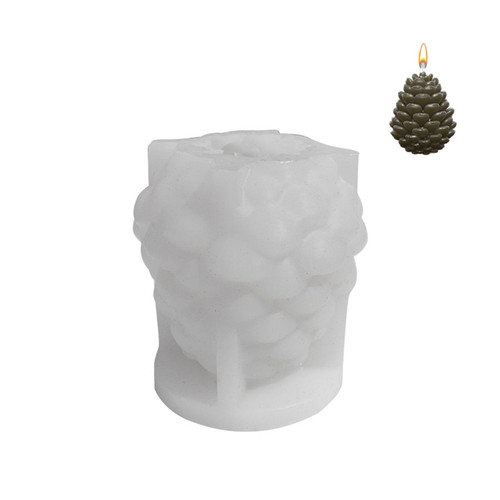 Unique Pinecone Silicone Mold Gypsum Ornament 3D Candle Resin Mold Pinecone Pine Nut Fondant Baking Mold Resin Mold DIY Pinecone Silicone Mold Handmade Aromatherapys Candle Mould