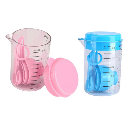 GRIRIW 14pcs Measuring Spoon Measuring Cup Set Baking Measuring Cups Stackable Measuring Cup Kitchen Liquid Measuring Liquid Measuring Cups Measuring Cups Scoops Milk Plastic With Scale