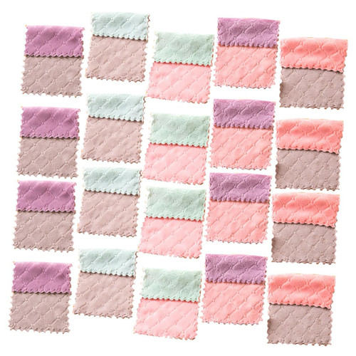 Healeved 20 Pcs Kitchen washcloths for Dishes Kitchen Washing Towel Dish Rags for Washing Dishes Kitchen Rags Dish Cloth Kitchen Scrubber Kitchen Duster Cloth car Rags Clean Scouring pad