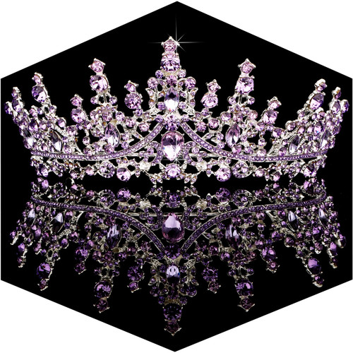 TOBATOBA Tiaras for Women, Purple Crystal Tiara Crowns for Women, Wedding Tiara for Bride Queen Crown, Royal Princess Quinceanera Headpieces for Birthday Prom Pageant Halloween Cosplay Accessories TOBATOBA Tiaras for Women, Purple Crystal Tiara Crowns for Women, Wedding Tiara for Bride Queen Crown, Royal Princess Quinceanera Headpieces for Birthday Prom Pageant Halloween Cosplay Accessories