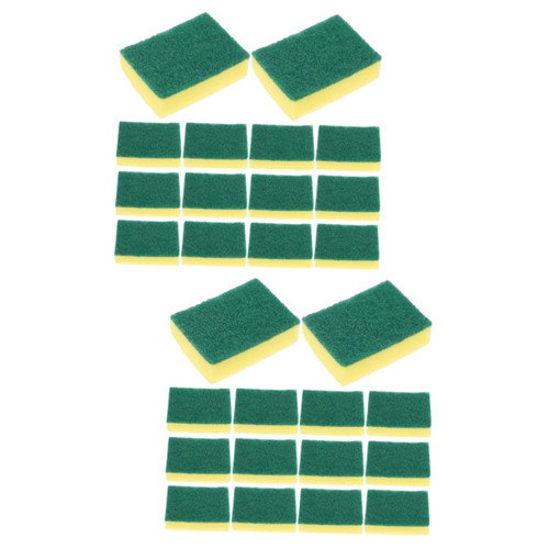 DECHOUS 48 pcs dishwashing Sponge Kitchen washcloths Reusable Dish Sponge Compact Wok Sponge Scrub Pads for Dishes car Cleaning Brush car Towels scrubbing sponges Cleaning pad Multipurpose
