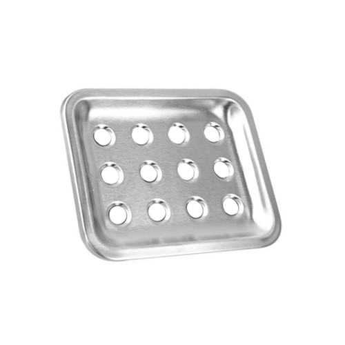 Zerodeko Stainless Steel Tray Bath Soap Holder Bar Soap Dish Bathroom Soap Tray Kitchen Soap Dish Scrubber Tray Soap Box Soap Drainer Soap Case Soap Dish Holder Stainless Steel Sponge Tray