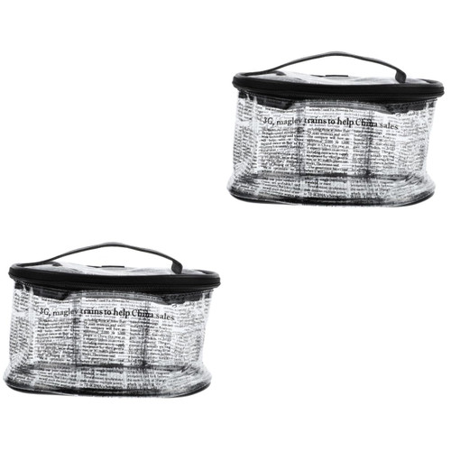 FOMIYES 2pcs portable storage bag clear makeup pouch zipper cosmetic bag clear Cosmetic Pouch Novelty cosmetic pouch large capacity makeup bag makeup purse travel Pearlescent pvc cosmetics FOMIYES 2pcs portable storage bag clear makeup pouch zipper cosmetic bag clear Cosmetic Pouch Novelty cosmetic pouch large capacity makeup bag makeup purse travel Pearlescent pvc cosmetics