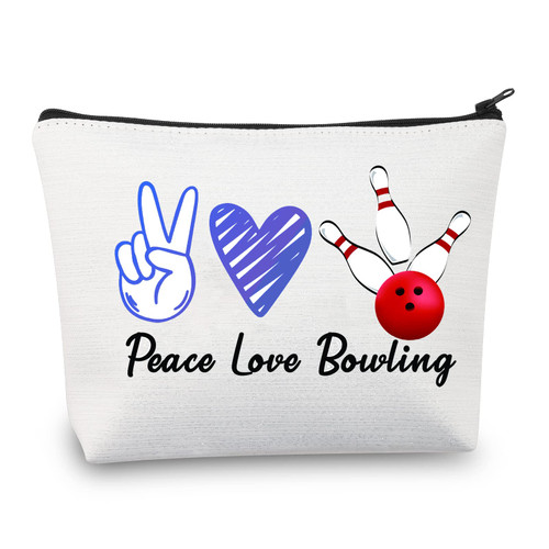 CMNIM Bowling Makeup Bag Bowling Gifts Bowling Lover Gift Bowler Gifts Bowling Player Gifts Bowling Ball Gift Cosmetic Bag Pouch (Peace Love Bowling) CMNIM Bowling Makeup Bag Bowling Gifts Bowling Lover Gift Bowler Gifts Bowling Player Gifts Bowling Ball Gift Cosmetic Bag Pouch (Peace Love Bowling)