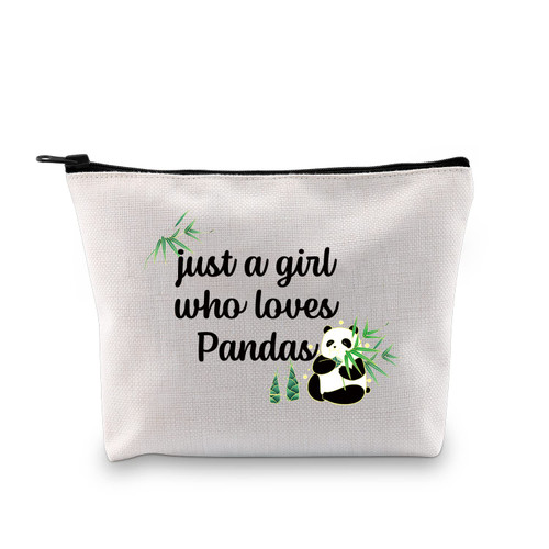 MBMSO Panda Makeup Bag just a Girl who Loves Pandas Panda Lover Gifts Panda Gifts for Girls (Just a girl who loves Pandas)