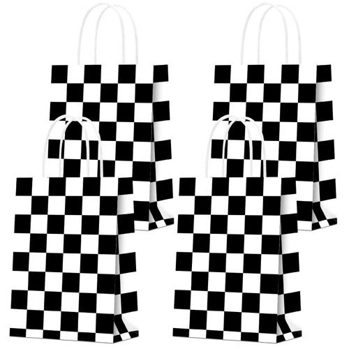 16 PCS Party Favor Bags for Checkered Racing Car Birthday Party Supplies, Party Gift Goody Treat Candy Bags for Checkered Racing Treat Bags Race Car Themed Party for Black and White Checkered Racing Birthday Decorations 16 PCS Party Favor Bags for Checkered Racing Car Birthday Party Supplies, Party Gift Goody Treat Candy Bags for Checkered Racing Treat Bags Race Car Themed Party for Black and White Checkered Racing Birthday Decorations