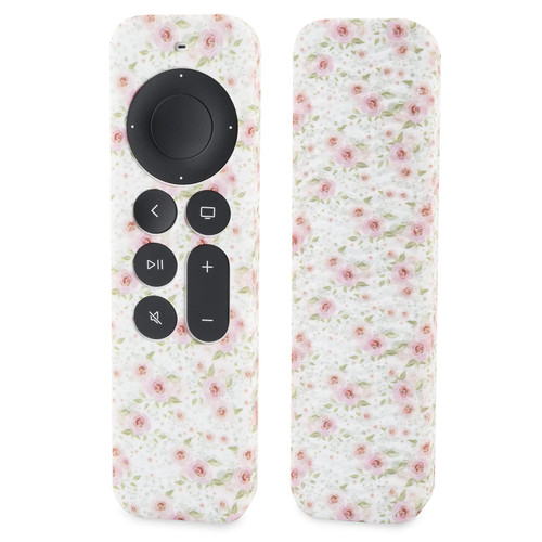 LEFXMOPHY Case for Apple TV Siri Remote 2023 2021 2022, Silicone Cover for Apple TV 4K / HD Siri Remote Controller (2nd Gen / 3rd Gen) Flower