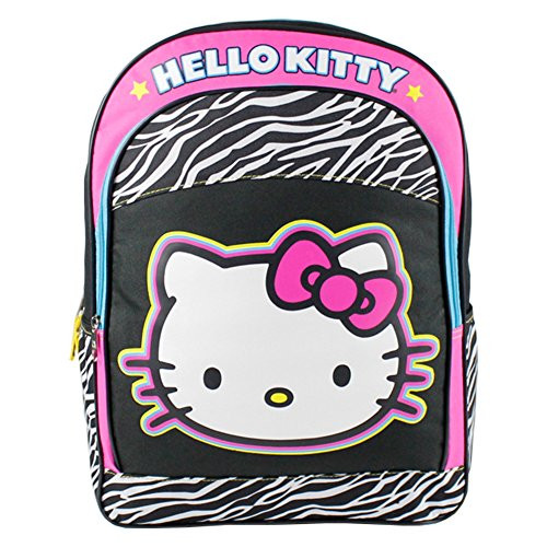 Sanrio Hello Kitty Backpack 16' Large School Backpack-Zebra Print