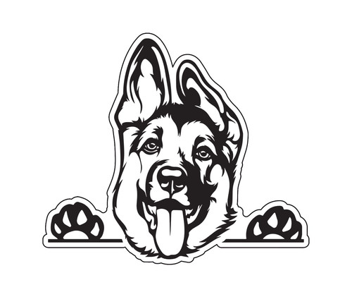 WickedGoodz German Shepherd Refrigerator Magnet - Smiling Dog Breed Magnetic Car Decal