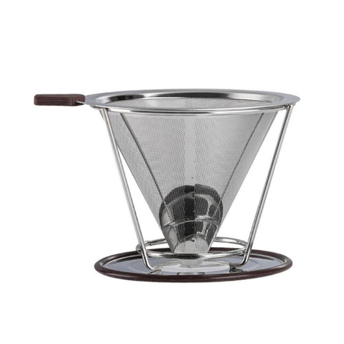 Stainless Steel Reusable Coffee Filter Pour Over Coffee Dripper Mesh Coffee Tea Filter Basket Coffee Filter Cup 4 Styles Coffee Strainer Pour Over