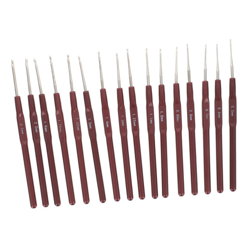 SEWACC 16pcs Crochet Set Weaving Crochet Hooks Kit Needle Crochet Hooks Metal Crochet Stick Yarn Hooks Knitting Crochet Soft Grips Knitting Hook Crochet Tools Toolkit Aluminum Christmas