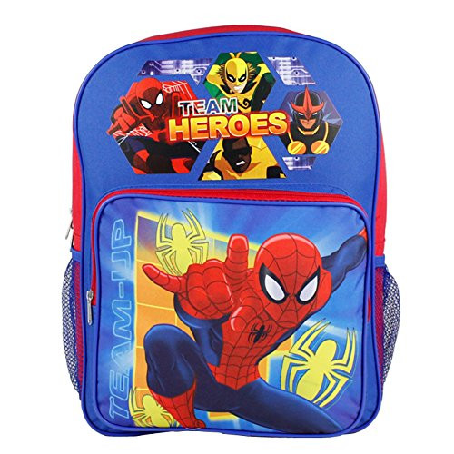 Marvel Ultimate Spider-Man 16' Large School Backpack- Team-Up with Heroes