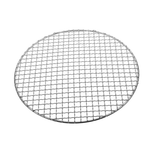 HOMSFOU Round Grill net Baking Rack Stainless Steel Round Griddle Grill mesh mat Grill Cooling Rack Grill Wire Rack Vegetable Grill Mesh Wire Grill Rack BBQ Mesh Iron BBQ Grill Charcoal