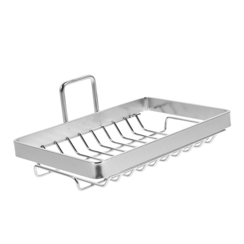 FONDOTIN soap Box Square soap Holder Stainless Steel Soap Rack Bathroom Soap Holder Bathroom Storage Rack soap case for Wall Kitchen soap Holder Soap Holder with Drain Household soap Dish