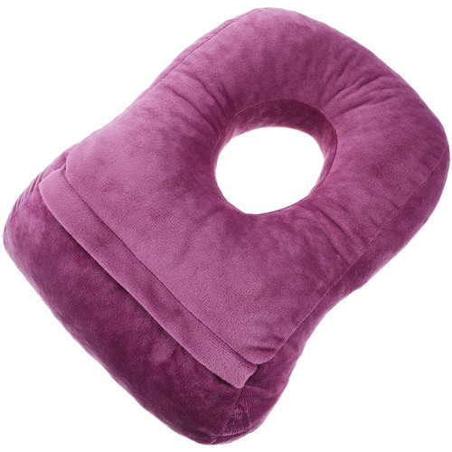 NUOBESTY Single Hole Ear Pillow Donut Pillow Napping Desk Pillow Ear Doughnut Ear Piercing Pillow Ear Pillow with Holes Donuts Desks Memory Foams Napping Pillow Travel Headband Perforation
