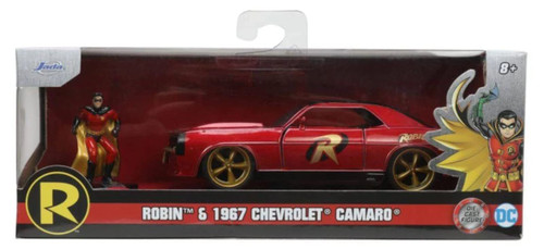 DC Comics 1:32 1969 Chevy Camaro Die-cast Car w/ 1.65" Robin Figure, Toys for Kids and Adults DC Comics 1:32 1969 Chevy Camaro Die-cast Car w/ 1.65" Robin Figure, Toys for Kids and Adults