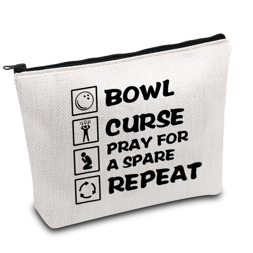 BDPWSS Bowling Makeup Bag Bowling Ball Lover Gift Bowling Team Coach Thank You Gift Bowling Player Birthday Gift Bowler Gift Bowling Mom Gift (Bowl Repeat) BDPWSS Bowling Makeup Bag Bowling Ball Lover Gift Bowling Team Coach Thank You Gift Bowling Player Birthday Gift Bowler Gift Bowling Mom Gift (Bowl Repeat)