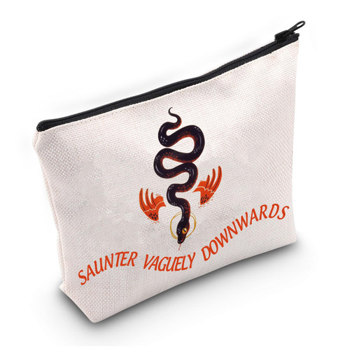 JNIAP Crowley Snake Makeup Bag TV Show Inspired Gifts Saunter Vaguely Downwards Ineffable Husbands Merch (SAUNTER VAGUELY) JNIAP Crowley Snake Makeup Bag TV Show Inspired Gifts Saunter Vaguely Downwards Ineffable Husbands Merch (SAUNTER VAGUELY)