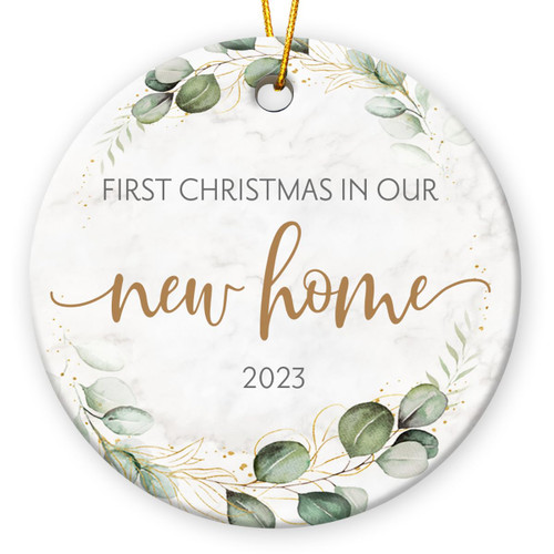 OHCANVAS New Home Christmas Ornament - New Home Gifts, Housewarming Decorations, New Home Christmas Ornament for Couple, First Christmas in Our New Home 2023 Christmas Tree Decorations