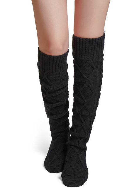 Thigh High Socks for Women Cable Knit Over the Knee Boot Socks, Long Warm Leg Warmers Winter(Black) Thigh High Socks for Women Cable Knit Over the Knee Boot Socks, Long Warm Leg Warmers Winter(Black)