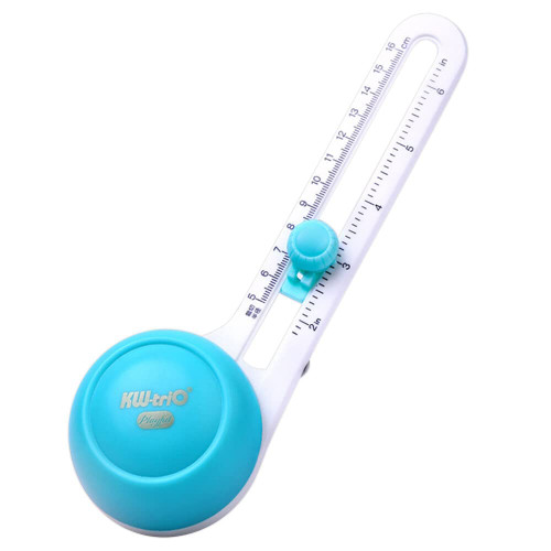 IKASEFU Circular Cutter, Circle Cutter Tool for Paper Crafts, Manual Rotary Cutter Paper Trimmer Rotary Cutter Craft Supplies Round Cutter Ruler Mark