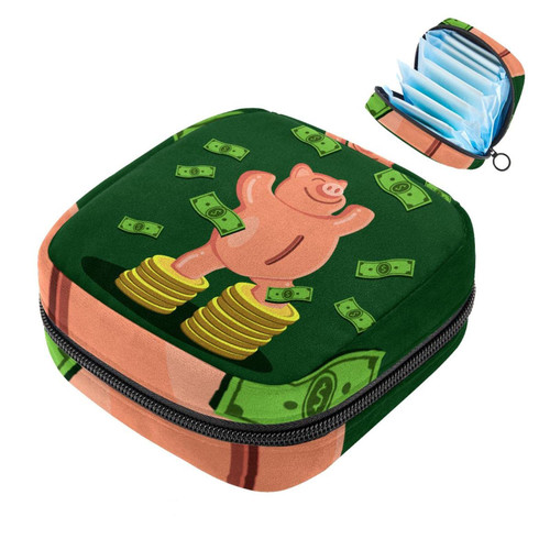 Makeup Bag Funny Pig with Dollar Money Cosmetic Bag Makeup Pouch Travel Toiletry Bag Organizer Storage Bag for Women Girls Makeup Bag Funny Pig with Dollar Money Cosmetic Bag Makeup Pouch Travel Toiletry Bag Organizer Storage Bag for Women Girls