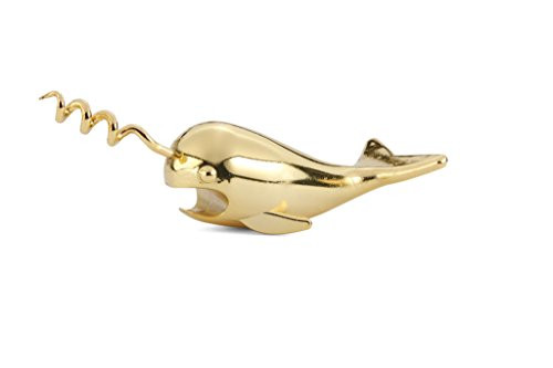 Kikkerland Narwhal Corkscrew, Gold