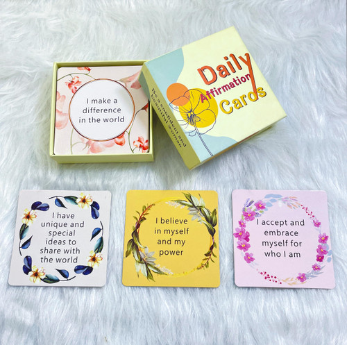 ZHQGYN Affirmations Cards?54 Daily Affirmations Cards?affirmations cards for women?Positive cards, mindfulness and meditation exercises, motivational cards, affirmations cards