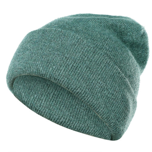 Achiou Knit Womens Beanie Hat, Men Winter Ski Hat, Warm Cuffed Beanies, Soft Slouchy Plain Knitted Skull Cap Unisex Dark Green