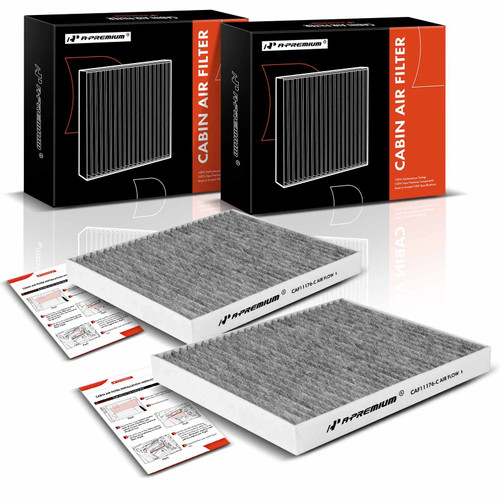 A-Premium 2-PC Cabin Air Filter with Activated Carbon Compatible with Ford & Lincoln Models - Explorer 2011-2019, Flex 2010-2019, Taurus 2009-2019, MKS 2010-2016, MKT 2010-2019 - Replace# CF11176