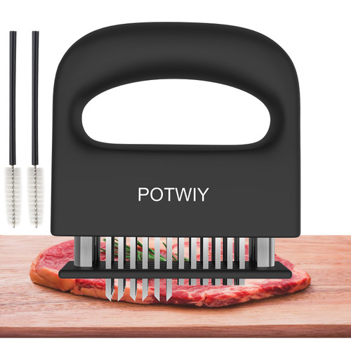 Meat Tenderizer, POTWIY 48 Blade Sharp Stainless Steel Needle Meat Tenderizer Tool for Tenderizing Beef Chicken Steak Veal Pork, Kitchen Gadgets Cooking Tool, Dishwasher Safe Meat Tenderizer, POTWIY 48 Blade Sharp Stainless Steel Needle Meat Tenderizer Tool for Tenderizing Beef Chicken Steak Veal Pork, Kitchen Gadgets Cooking Tool, Dishwasher Safe