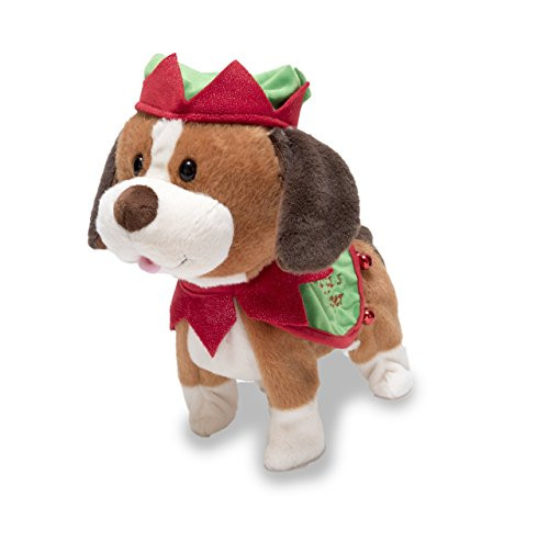Cuddle Barn Santa's Helper 10" Puppy Animated Musical Plush Toy