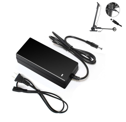 EVAPLUS 42V 2A Charger 1 Prong (Diameter 5.5mm, 2.1mm) Smart Universal for 36V Electric Scooter Bike Lithium Battery. Compatible with Gotrax Jetson and All Brands'36 Volt Escooter Ebike