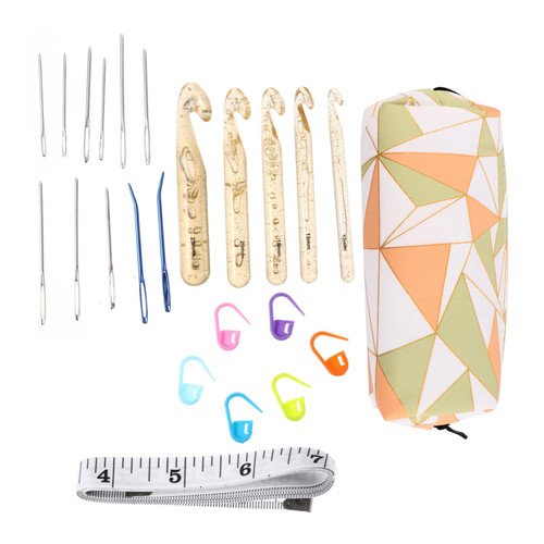 COHEALI 1 Set Crochet Set Plastic Crochet Hooks Ergonomic Crochet Hook Yarn for Crocheting Large-Eye Blunt Needles Weaving Kit Crystal Crochet Hook Crochet Supplies Big Eyes Abs