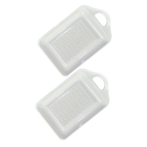 FELTECHELECTR 2pcs Mud Grinder Garlic Grinder Food Grater Garlic Grater Ceramic Grater Plate Mincer Dish Plate Chocolate Grater Fruit Mincer Garlic Presses Ceramics White Baby Swing Lemon