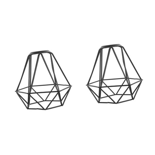 Zerodeko 2 pcs lampshade metal cage light shade industrial lamp guard lamp cover wall light fixtures wire lamp cage Wall Light Cover metal bulb guard cage e27 Ceiling metal net wrought iron