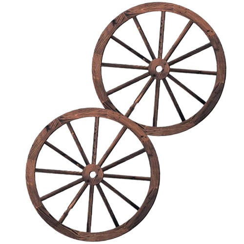 BESPORTBLE 2pcs wooden wheel decoration hanging wagon wheel decor wood wall ornament rustic yard decor decorative garden wagon wheel wooden wagon wheel wall decor office old fashioned wreath