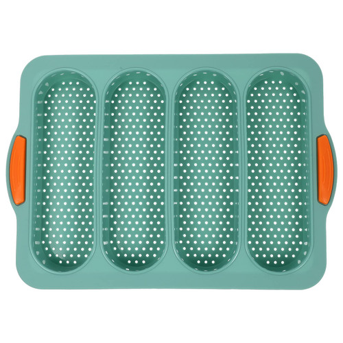 DOITOOL 1Pc Silicone mold French Bread Baking Breakfast bakeware loaf tin santa cookie tray Loaf Bake bread baking tray loaf baking mould Nonstick Baking Tool cake mold Porous Silica gel