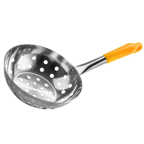 Happyyami Strainer Kitchen Utensils Tools Slotted Spoon Colander with Handle Pasta Drainer Skimmer Spoon Metal Cooking Utensils Pasta Scoop Pasta Spoon Ladle Stainless Steel Cooking Oil