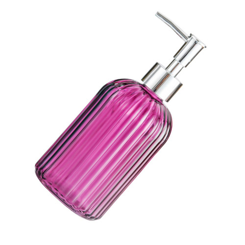 Beatifufu soap Dispenser Liquid Bottle Dispenser Pump Dispensers Shampoo Bottle Filling Glass Purple Plastic
