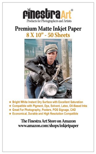 8 x 10" 50 Sheets Premium Arctic Matte Inkjet Photo Paper 230gsm