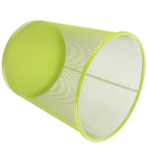 NUOBESTY Garbage Can Square Garbage Bin Garbage Container Bin Toilet Waste Bin Flip Top Trash Can Trash Container Kitchen Waste Bin Small Waste Basket Dust Bin Iron Office Wastebasket Round