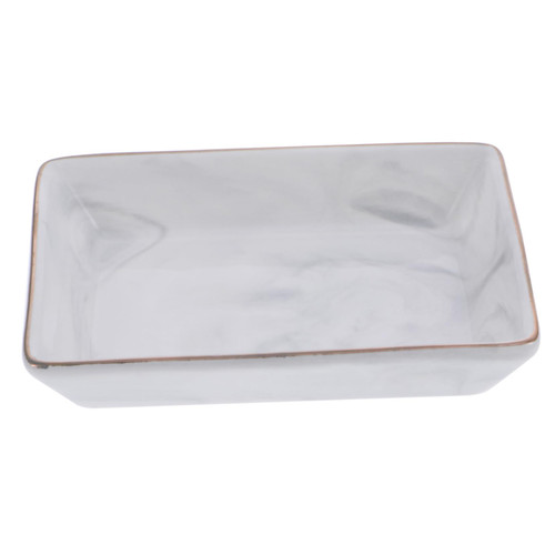 Cabilock Marble soap Dish Tray for Bathtub Sink Tray Jewelry Dish Tray Marble Stone Tray Countertops Organizer Tray Guest Towel Tray soap Tray Ceramic Marble Pattern Tray Ceramic Plate fine