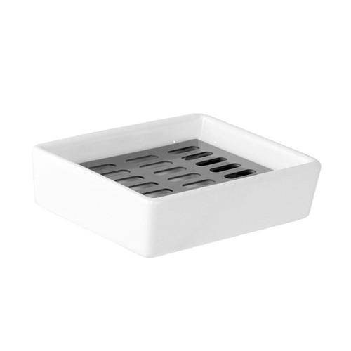 Alipis Kitchen Soap Tray Soap Case Soap Box Soap Pad Black Stainless Steel Soap Holder Soap Drainer Shower Soap Holder