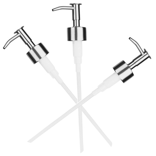Cabilock 3pcs Stainless Steel Pump Head Soap Dispenser Pump Replacement Dispenser Pump Nozzle Soap Replacement Dispenser Pumps Foaming Dispenser Syrup Pump Hand Bathroom Bottle Liquid Pp