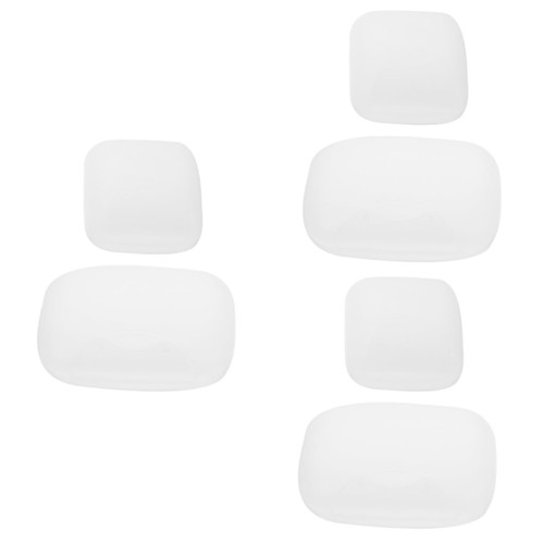 Zerodeko 6 pcs Portable soap Household soap case Shower soap Tray soap Storage Holder soap Container Washing soap Rack Bathroom Accessories soap Organizer pp Frosted soap Dish Travel